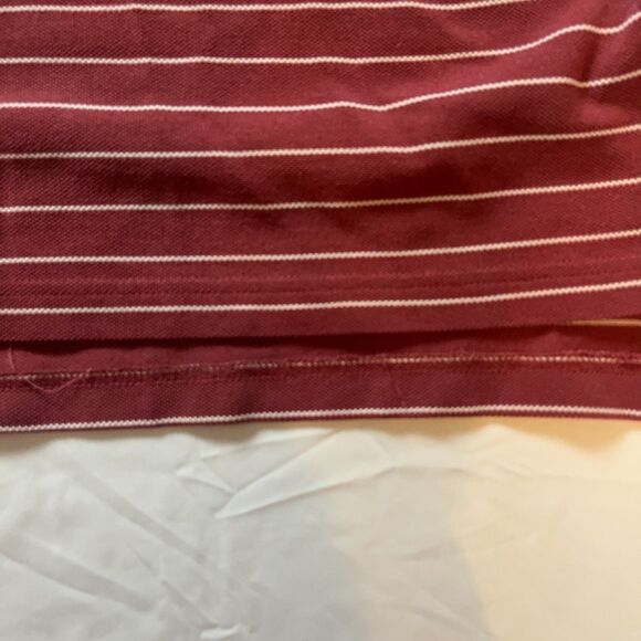 Adidas Polo Shirt Mens XL Red Climalite Striped Short Sleeve Old Hickory Golf - Picture 6 of 9
